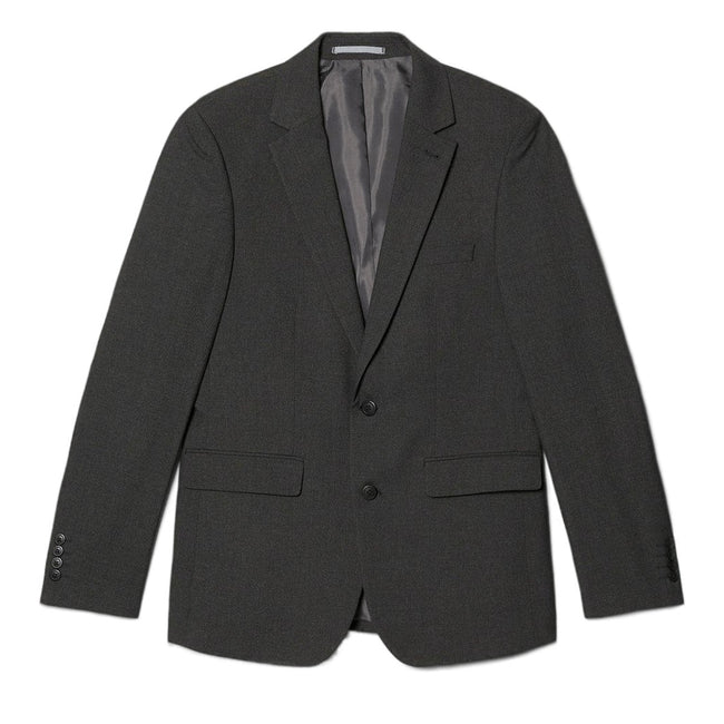 Charcoal - Front - Burton Mens Essential Single-Breasted Skinny Suit Jacket