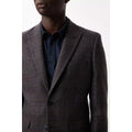 Brown - Pack Shot - Burton Mens Multi Check Slim Blazer