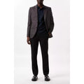 Brown - Close up - Burton Mens Multi Check Slim Blazer