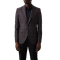 Brown - Front - Burton Mens Multi Check Slim Blazer