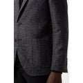 Charcoal - Side - Burton Mens Pow Checked Slim Blazer