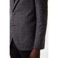 Gray - Side - Burton Mens Crosshatch Slim Blazer