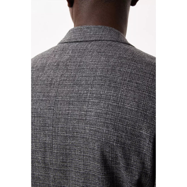 Gray - Lifestyle - Burton Mens Crosshatch Slim Blazer