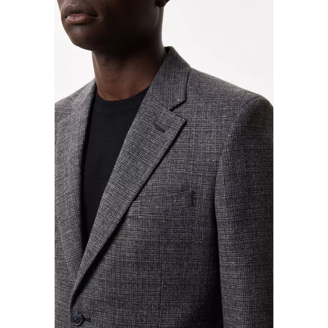 Gray - Pack Shot - Burton Mens Crosshatch Slim Blazer