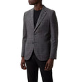 Gray - Front - Burton Mens Crosshatch Slim Blazer