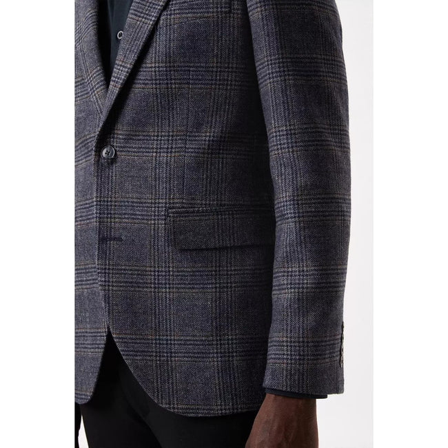 Gray - Side - Burton Mens Overcheck Slim Blazer