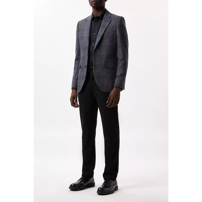 Gray - Close up - Burton Mens Overcheck Slim Blazer