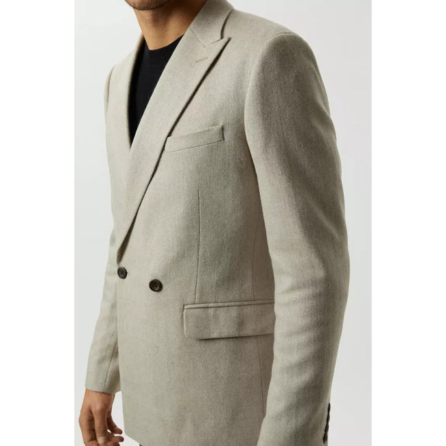Neutral - Pack Shot - Burton Mens Basketweave Slim Blazer