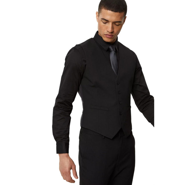 Black - Back - Burton Mens Essential Slim Vest