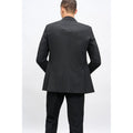 Black - Side - Burton Mens Essential Single-Breasted Slim Suit Jacket