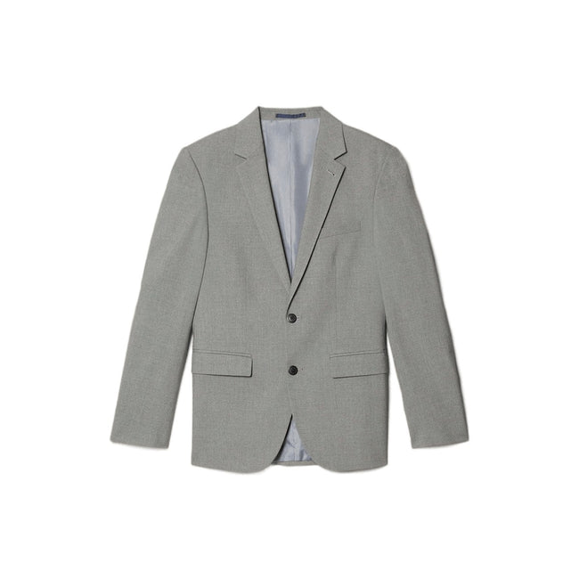 Light Grey - Front - Burton Mens Essential Single-Breasted Slim Suit Jacket
