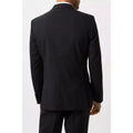 Charcoal - Back - Burton Mens Essential Single-Breasted Tailored Suit Jacket