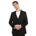 Black - Front - Burton Mens Essential Single-Breasted Tailored Suit Jacket
