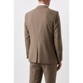 Neutral - Back - Burton Mens Herringbone Tweed Slim Suit Jacket