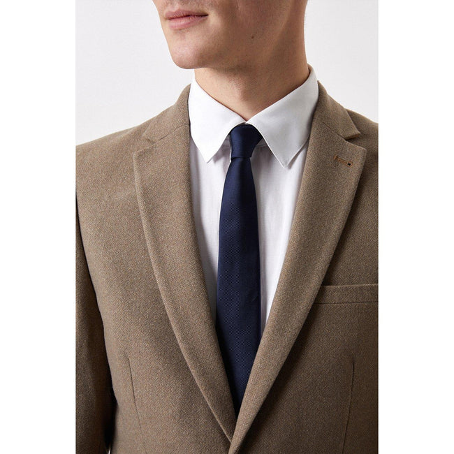 Neutral - Side - Burton Mens Herringbone Tweed Slim Suit Jacket