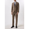 Neutral - Close up - Burton Mens Herringbone Tweed Slim Suit Jacket