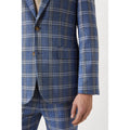 Navy - Lifestyle - Burton Mens Checked Slim Suit Jacket