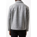 Gray - Back - Burton Mens Textured Collared Jacket