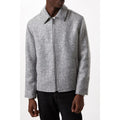 Gray - Side - Burton Mens Textured Collared Jacket