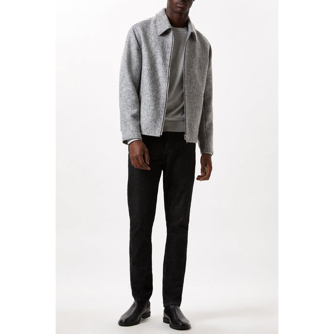 Gray - Pack Shot - Burton Mens Textured Collared Jacket