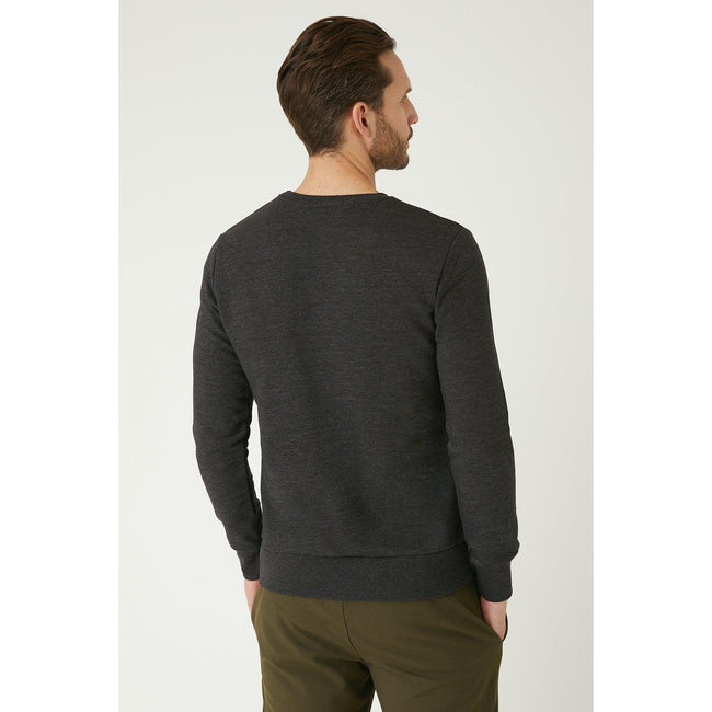 Charcoal - Back - Burton Mens Long-Sleeved Sweatshirt