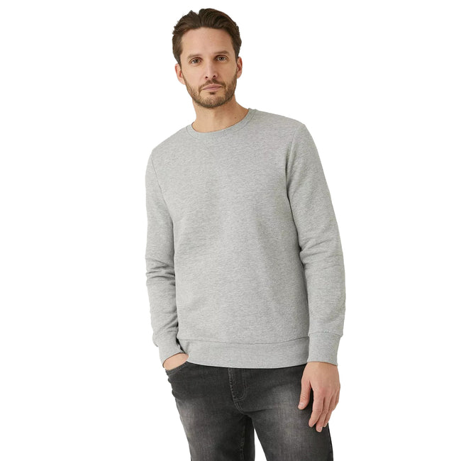 Grey Marl - Front - Burton Mens Long-Sleeved Sweatshirt