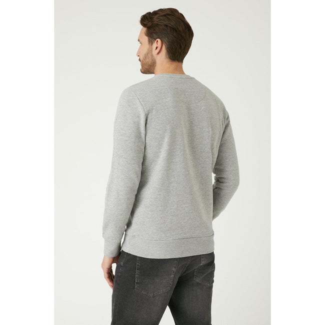 Grey Marl - Back - Burton Mens Long-Sleeved Sweatshirt