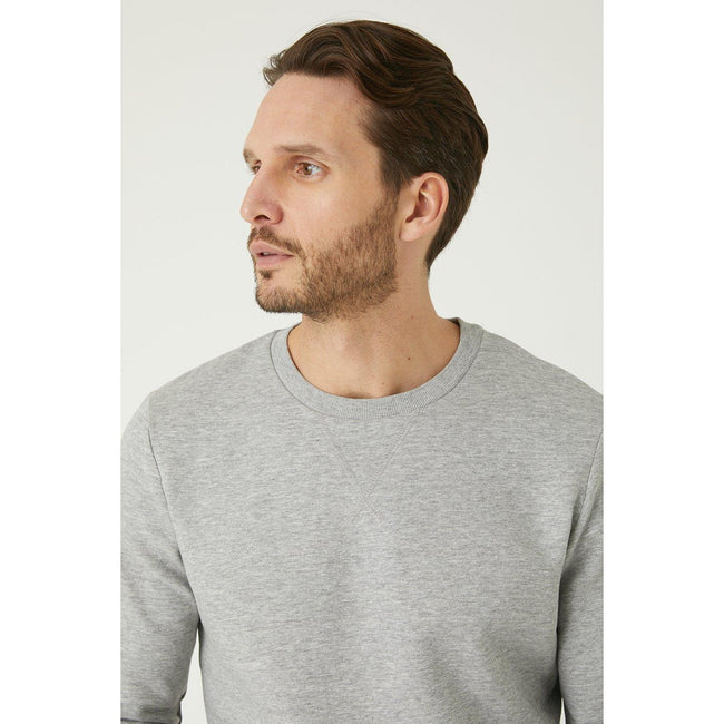 Grey Marl - Side - Burton Mens Long-Sleeved Sweatshirt