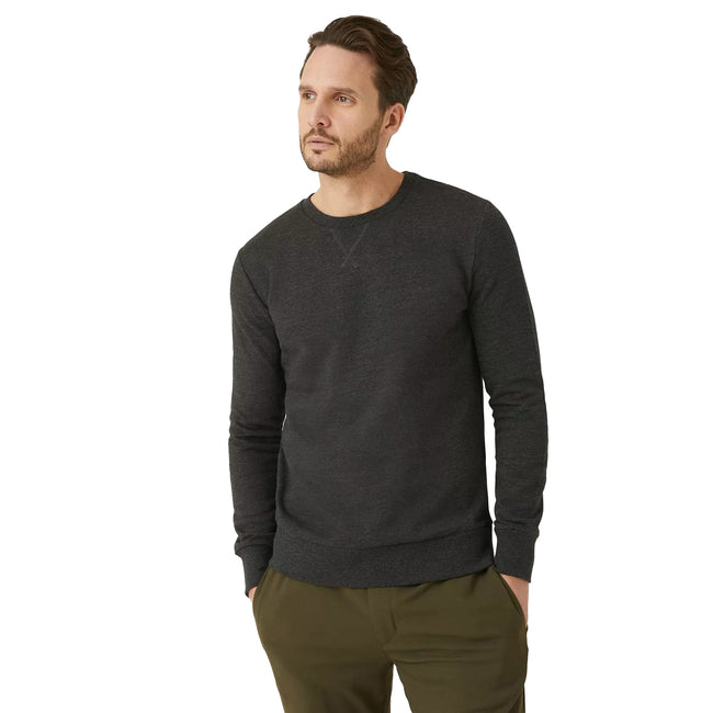 Charcoal - Front - Burton Mens Long-Sleeved Sweatshirt
