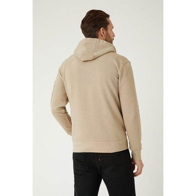 Stone - Back - Burton Mens Zip Sleeve Hoodie