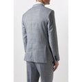 Blue - Back - Burton Mens Chambray Slim Suit Jacket
