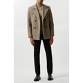Stone - Pack Shot - Burton Mens Herringbone Wool Blend Peacoat