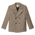 Stone - Front - Burton Mens Herringbone Wool Blend Peacoat