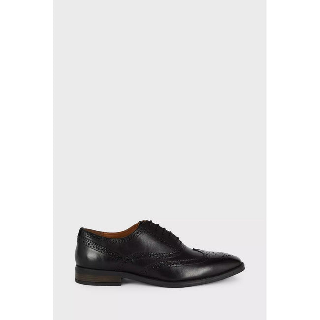 Black - Side - Burton Mens Oxford Leather Brogues