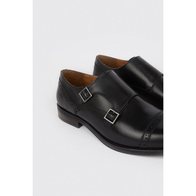 Black - Side - Burton Mens Leather Brogues