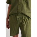 Khaki - Side - Burton Mens Linen Shorts