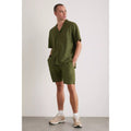 Khaki - Pack Shot - Burton Mens Linen Shorts