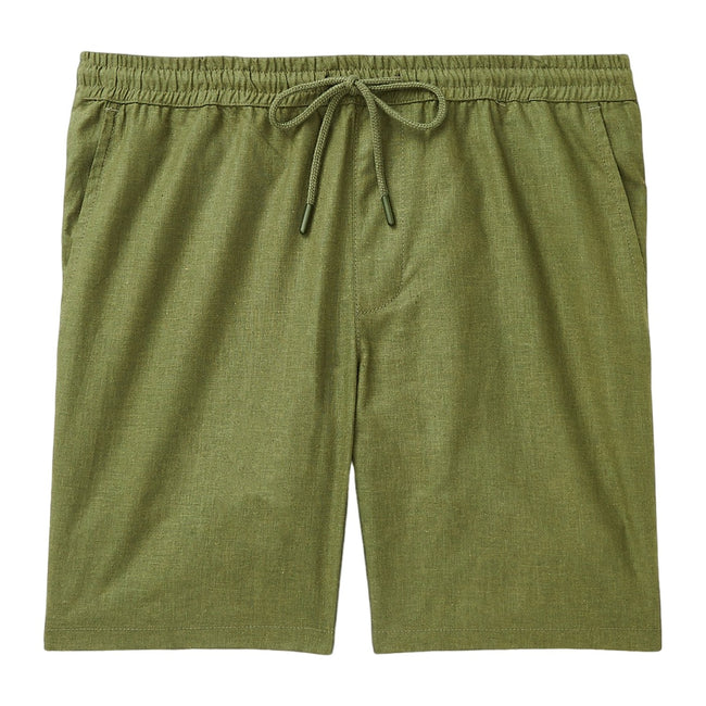 Khaki - Front - Burton Mens Linen Shorts