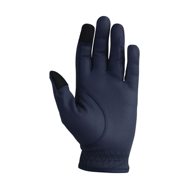 Navy - Side - Hy Childrens-Kids Cadiz Riding Gloves