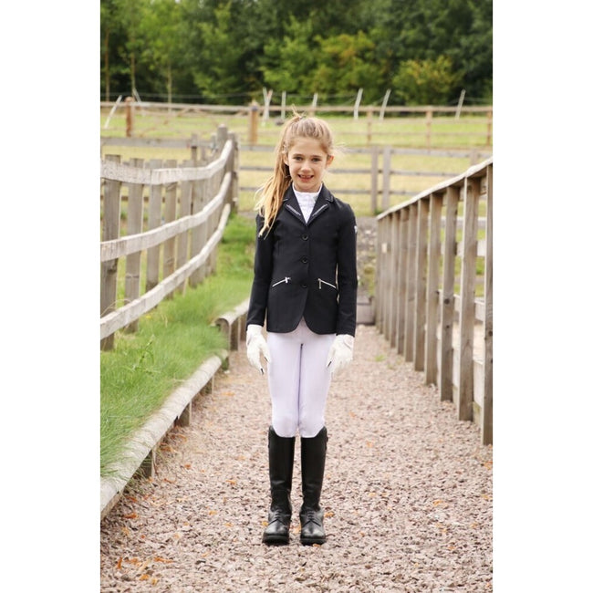 White - Back - Hy Childrens-Kids Cadiz Riding Gloves