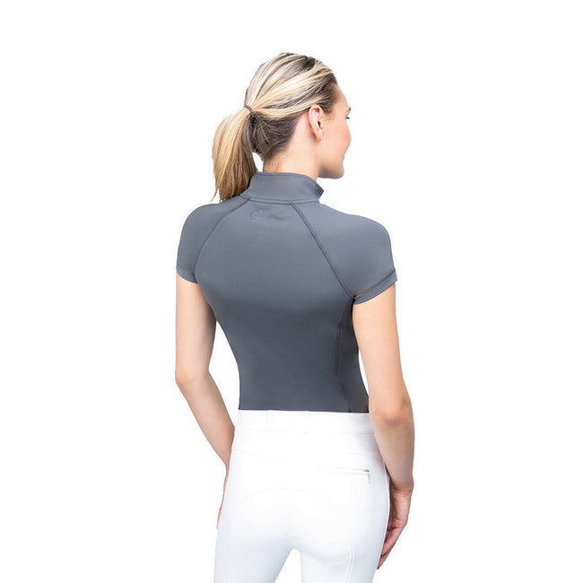 Gray - Back - Coldstream Womens-Ladies Midlem Short-Sleeved Base Layer Top