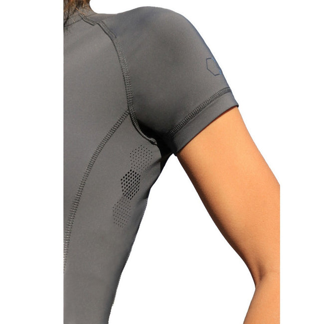 Gray - Lifestyle - Coldstream Womens-Ladies Midlem Short-Sleeved Base Layer Top