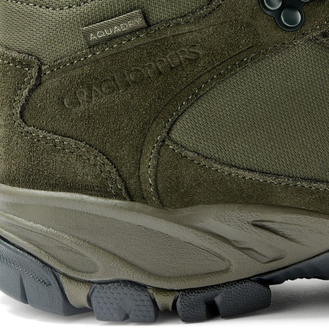 Khaki Green - Pack Shot - Craghoppers Mens Salado Suede Boots