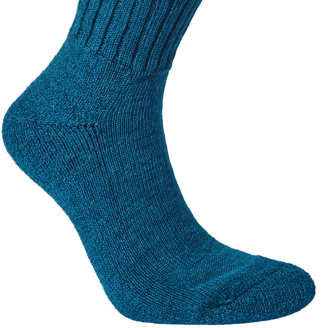 Poseidon Blue Marl - Side - Craghoppers Womens-Ladies Wool Hiking Socks