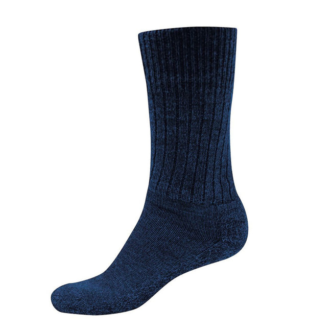 Dark Navy Marl - Back - Craghoppers Womens-Ladies Wool Hiking Socks