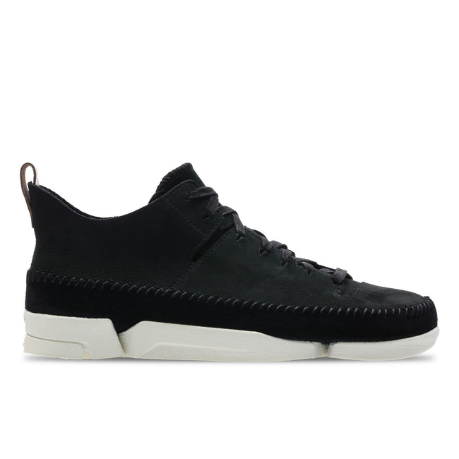 Black - Back - Clarks Womens-Ladies Trigenic Flex Leather Sneakers