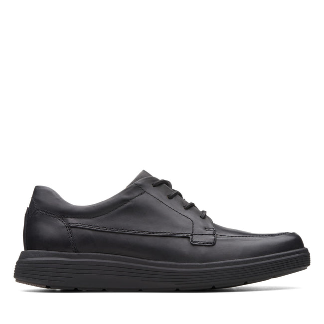 Black - Back - Clarks Mens Un Abode Ease Leather Shoes