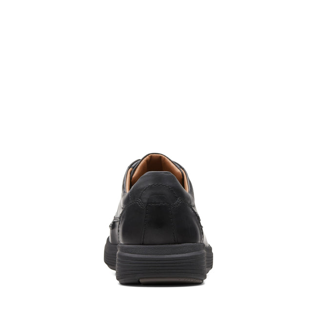 Black - Side - Clarks Mens Un Abode Ease Leather Shoes