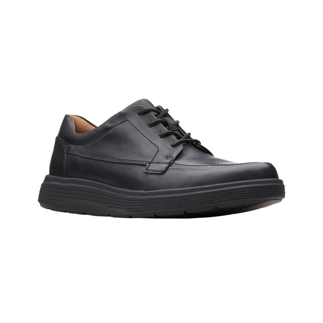 Black - Front - Clarks Mens Un Abode Ease Leather Shoes
