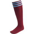 Maroon-Sky Blue - Front - Carta Sport Mens Socks